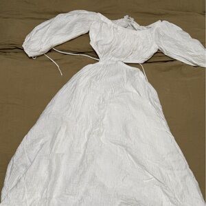 Astr White Cutout Midi Dress